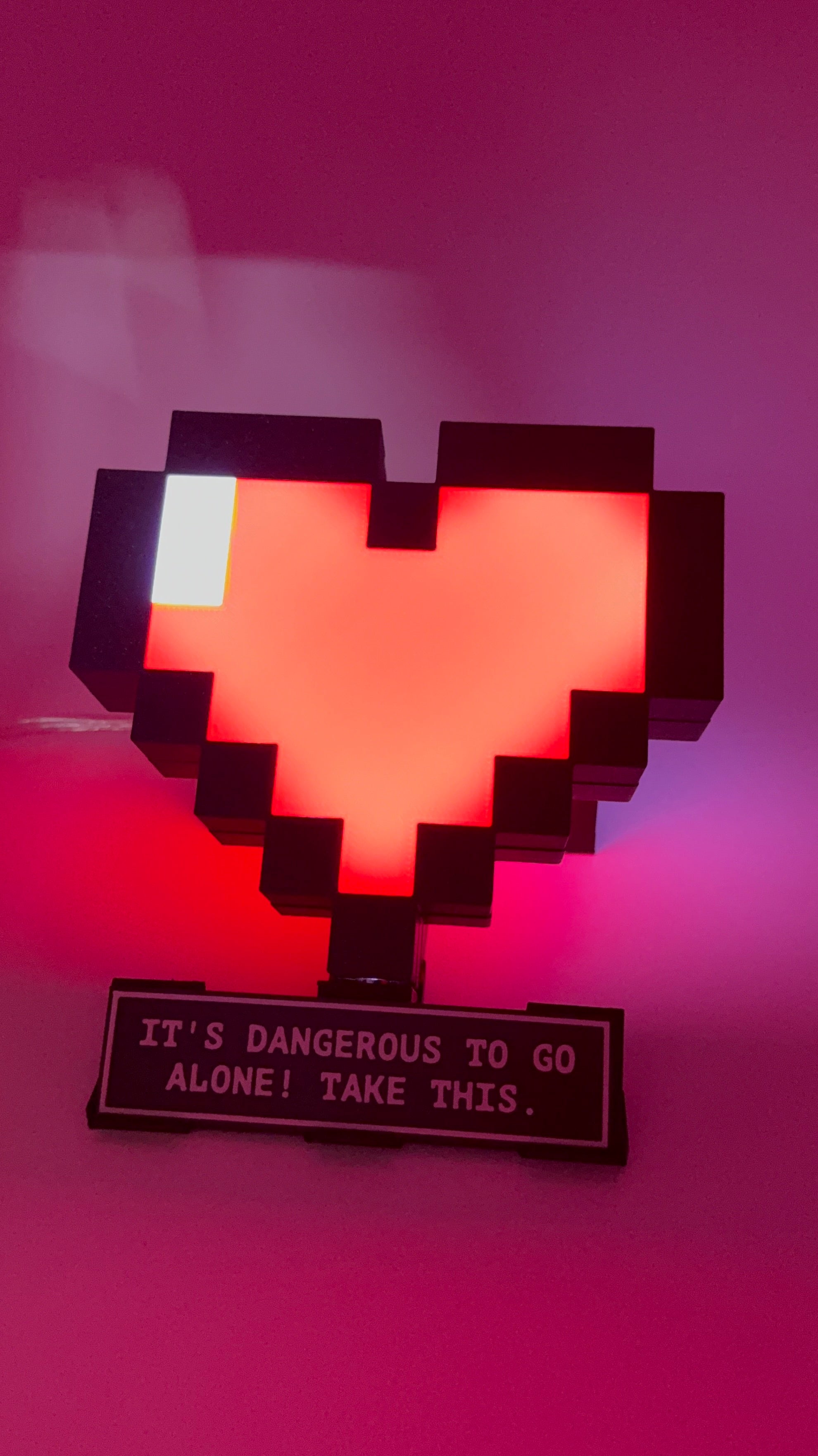 Zelda Heart Container Lamp – Bluetooth Pixel Art Gamer Light