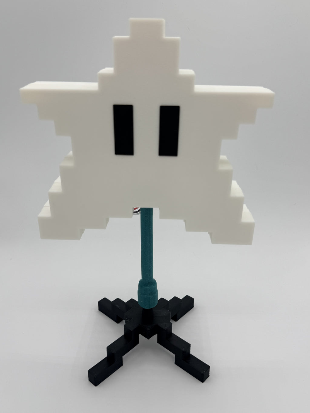 Animated Bluetooth Mario Power Star Tree Topper LED – 3D Printed Gamer Christmas Topper with Stand & Controller