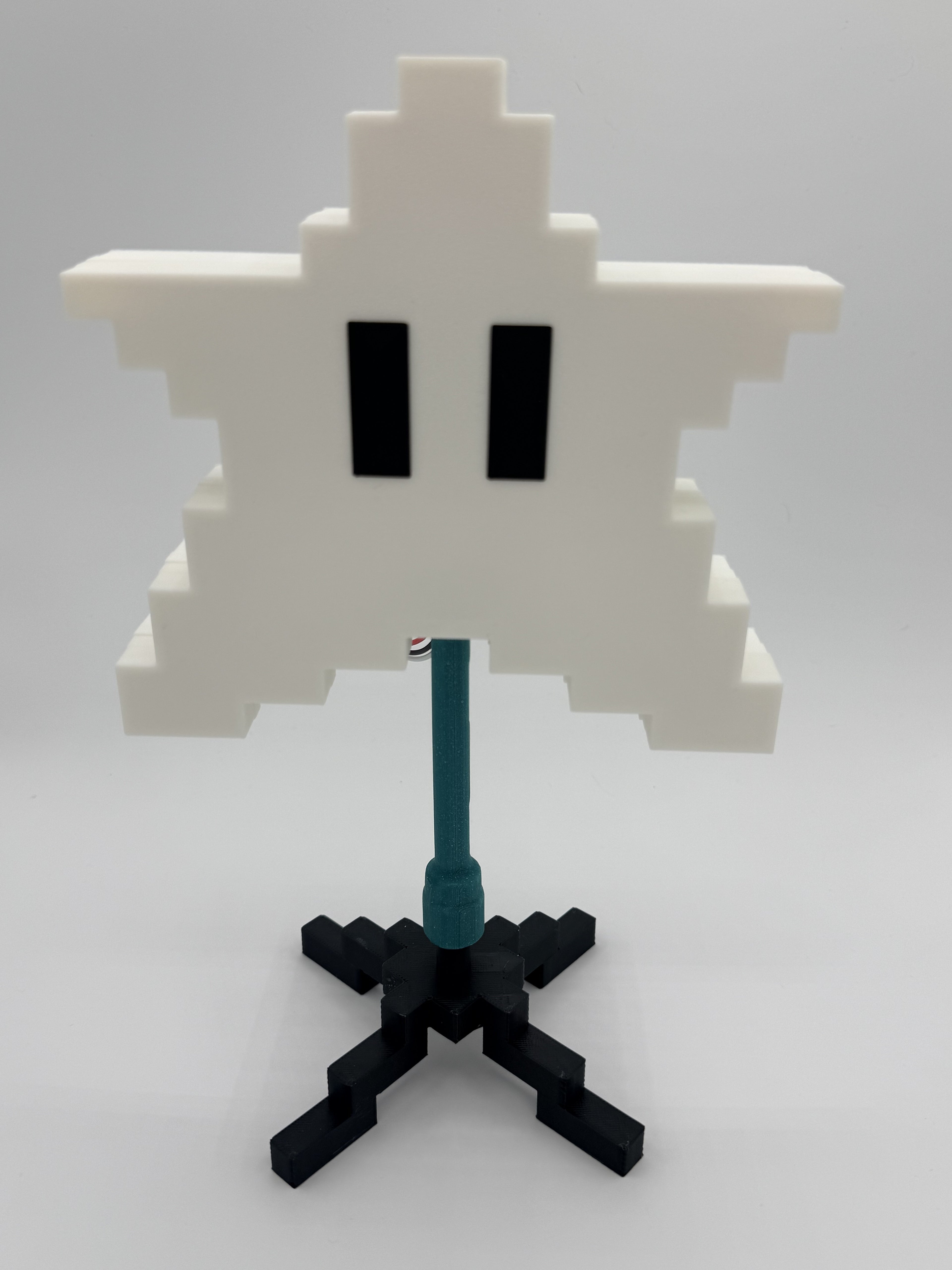 Animated Bluetooth Mario Power Star Tree Topper LED – 3D Printed Gamer Christmas Topper with Stand & Controller