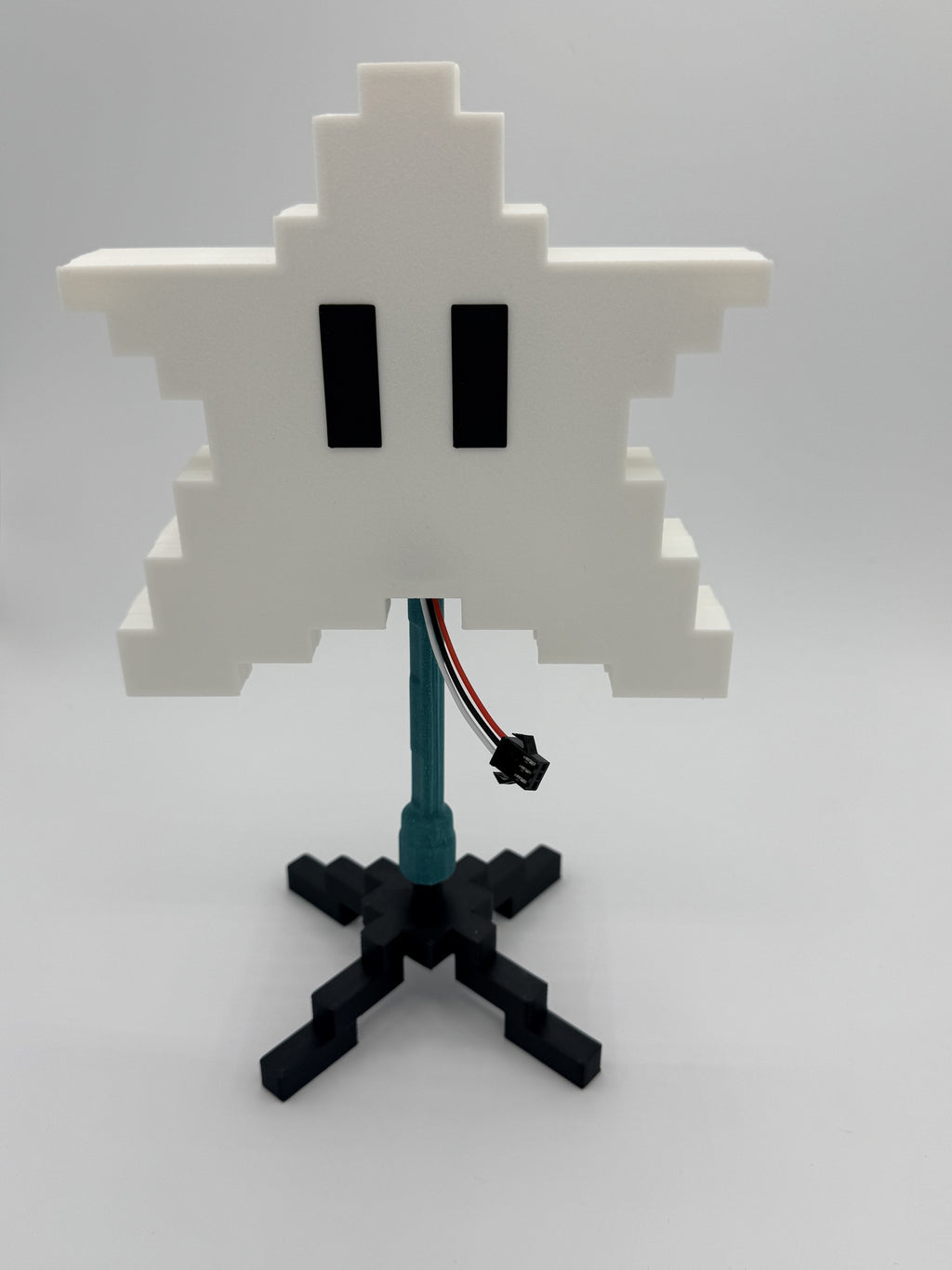 Animated Bluetooth Mario Power Star Tree Topper LED – 3D Printed Gamer Christmas Topper with Stand & Controller