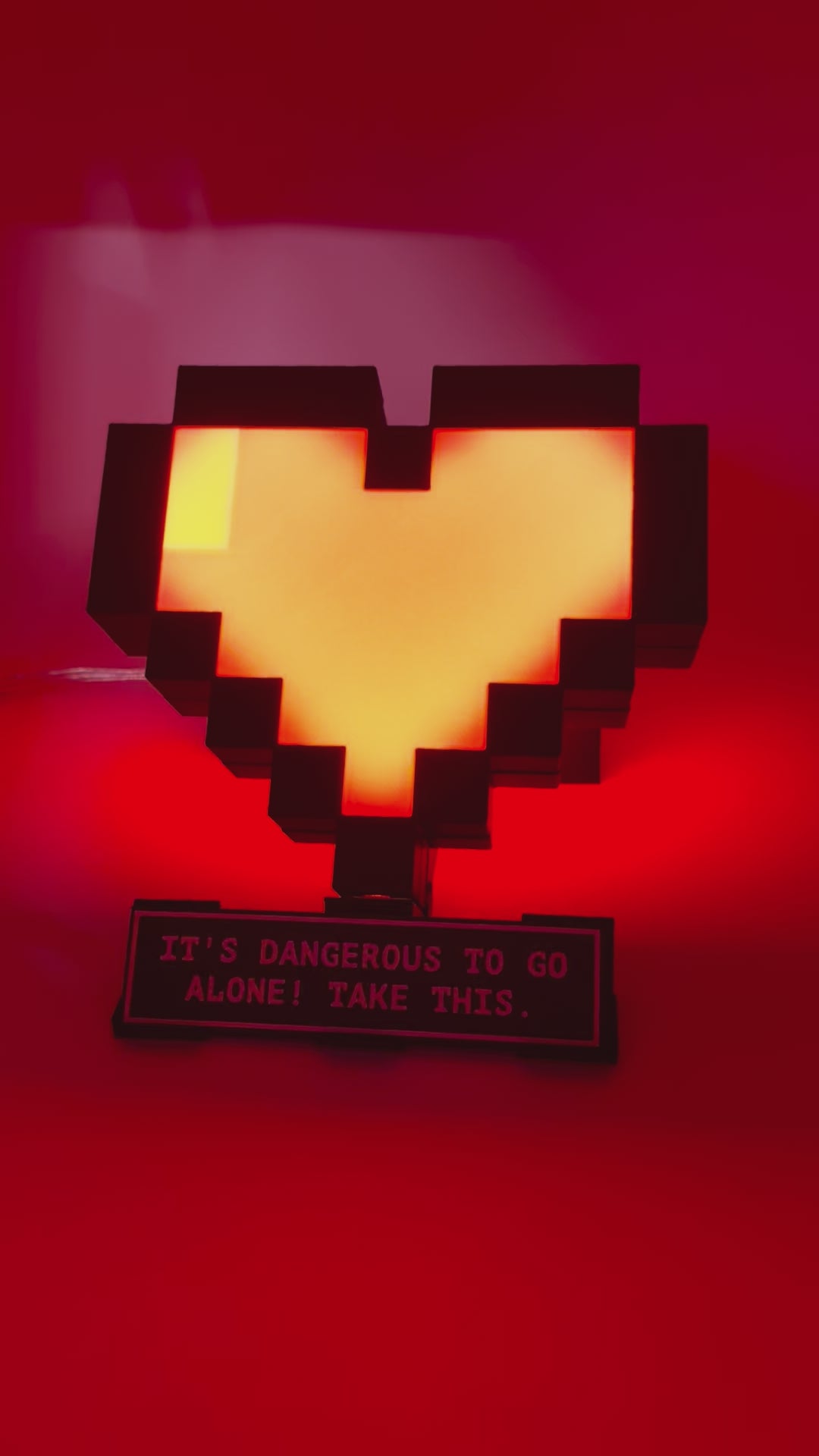 Zelda Heart Container Lamp – Bluetooth Pixel Art Gamer Light